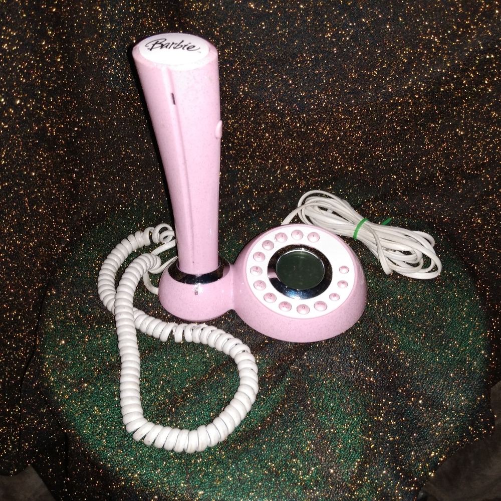 Barbie brand land line telephone and alarm